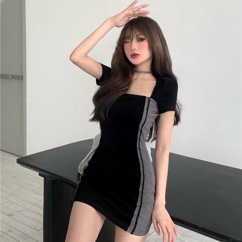 Đầm Ôm Ngắn Tay Phong Cách Hàn Quốc Dành Cho Nữ