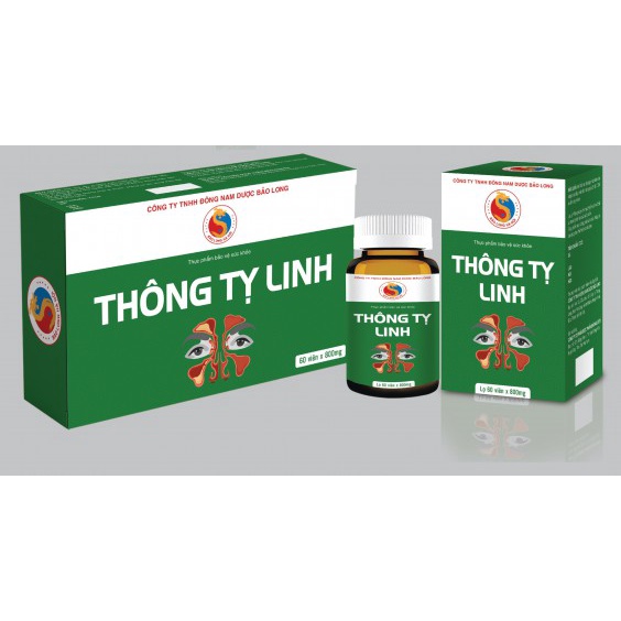 Viên uống thông tỵ linh 60 viên/lọ LG27 hỗ trợ thông mũi, giảm tiết dịch mũi, hắt hơi, sổ mũi, đau vùng đầu trán - Legia