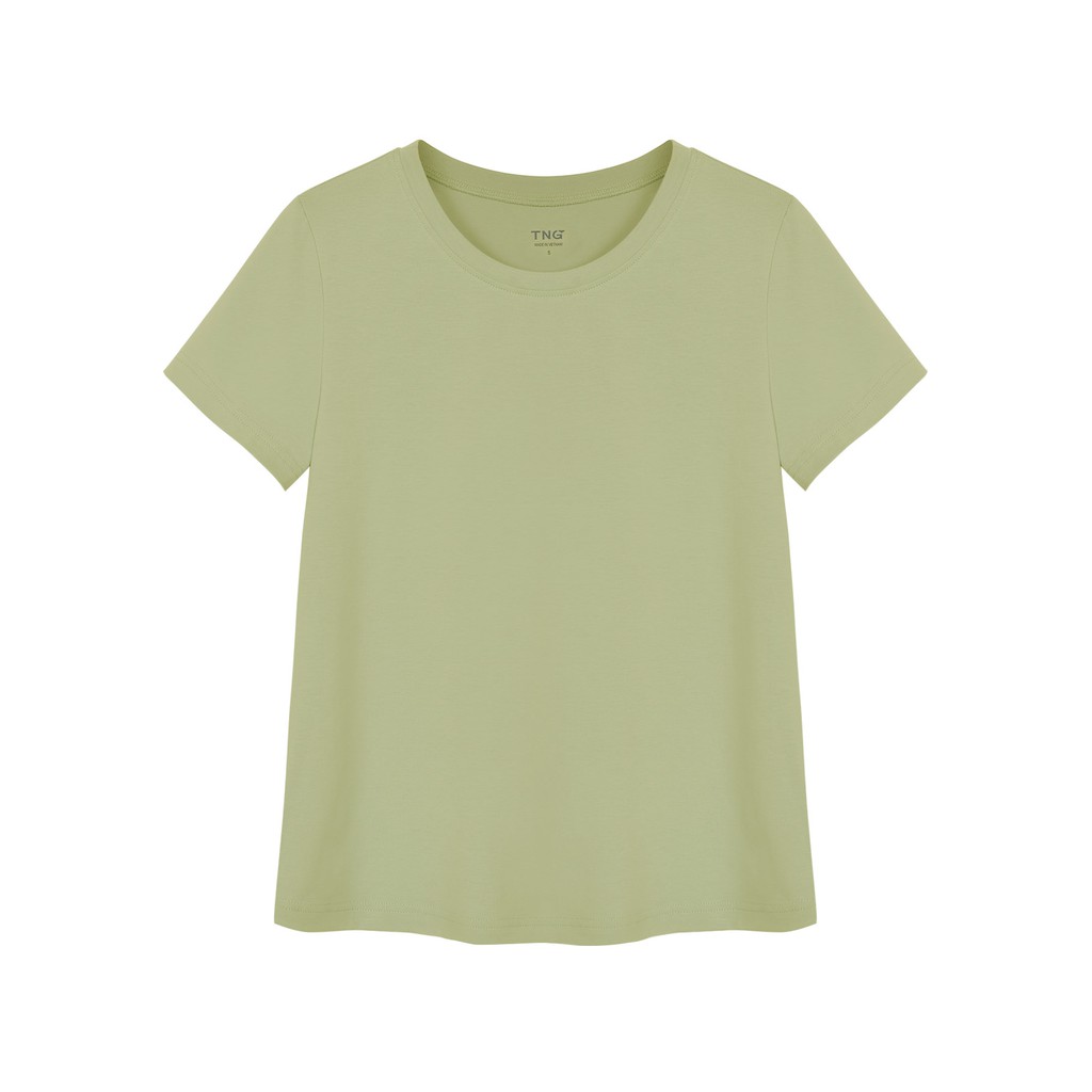 Áo phông cotton xanh cốm P680-2 NỮ TNG