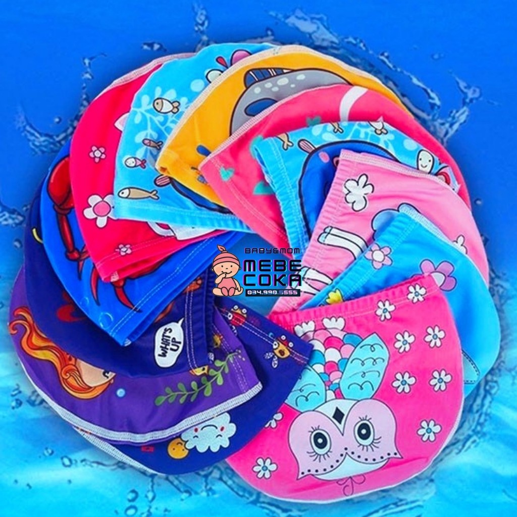 Mũ bơi cho bé ,Nón bơi trẻ em nhiều màu sắc cho Bé trai Bé gái từ 2 đến 10 tuổi
