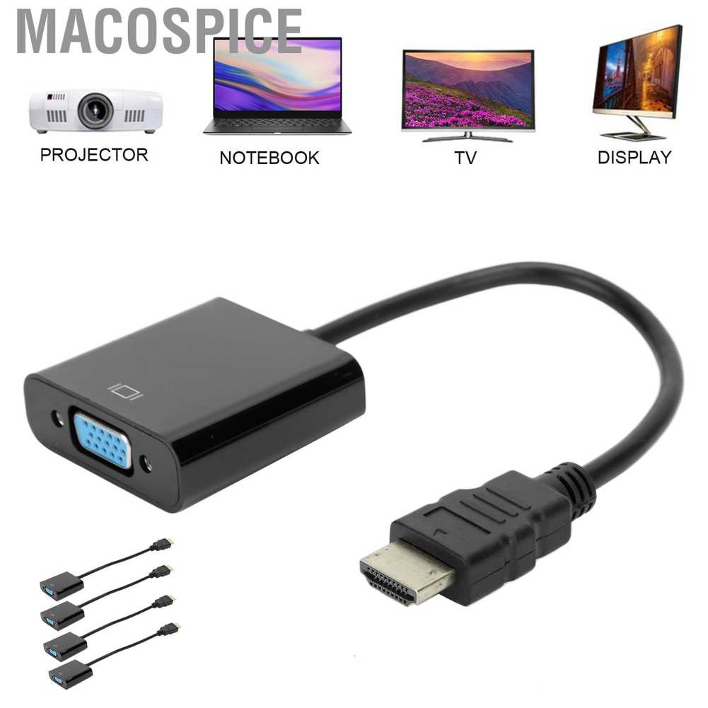 4 Cáp Chuyển Đổi Từ Macospice Từ Hdmi Sang Vga Cho Laptop Dvd Ps3 / X360 Box 1080p