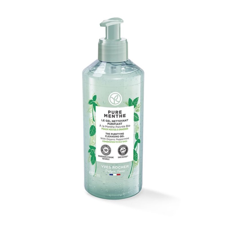 Mẫu mới Gel rửa mặt 390 ml Sebo Vegetal Yves Rocher - chai vòi