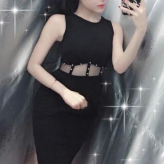 Đầm phối lưới đính cườm sexy