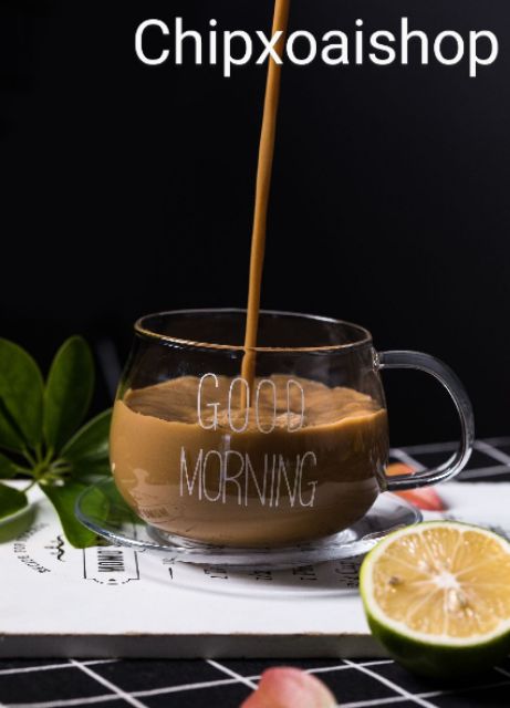 [Mã LIFE10K1904 giảm 10K đơn 20K] Cốc Ly Good Morning Thủy Tinh | BigBuy360 - bigbuy360.vn