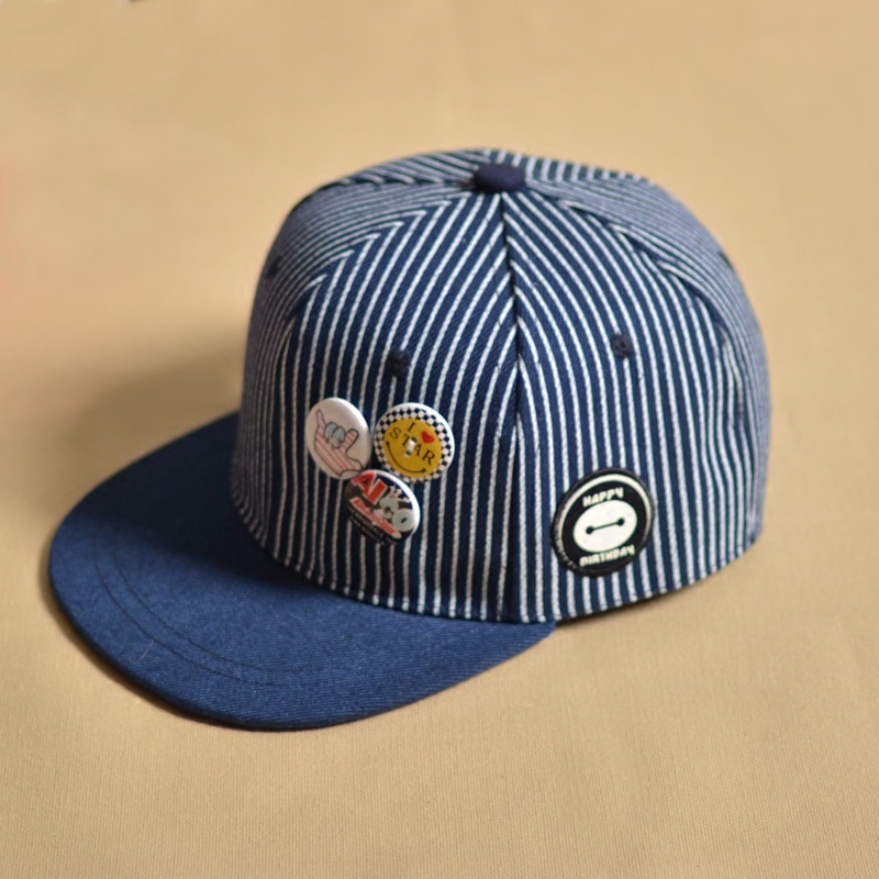 Mũ lưỡi trai kẻ sọc cho bé