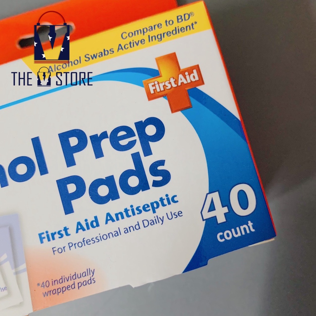 [HÀNG MỸ] BÔNG TẨM CỒN TIỆT TRÙNG PURE-AID (ALCOHOL PREP PADS)