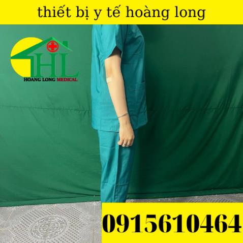 Bộ Scrubs cổ tim phòng mổ, đồng phục Spa, phòng khám, Bác Sĩ, quần áo phòng mổ, đồng phục phẫu thuật màu xanh COBAN