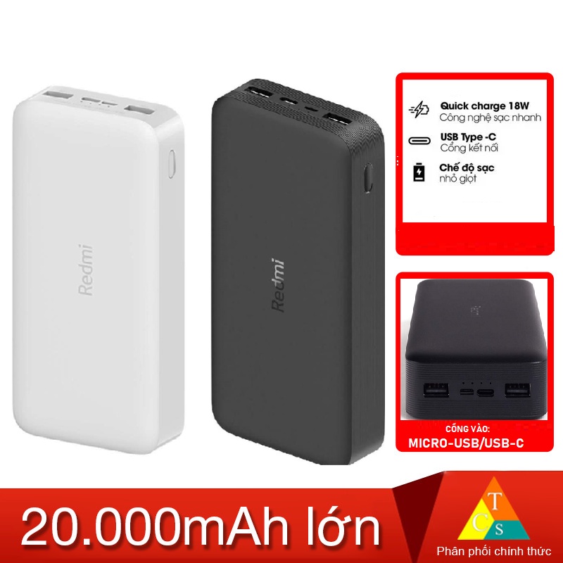 Pin sạc dự phòng Xiaomi Fast Charge Redmi 18W/20000MAH