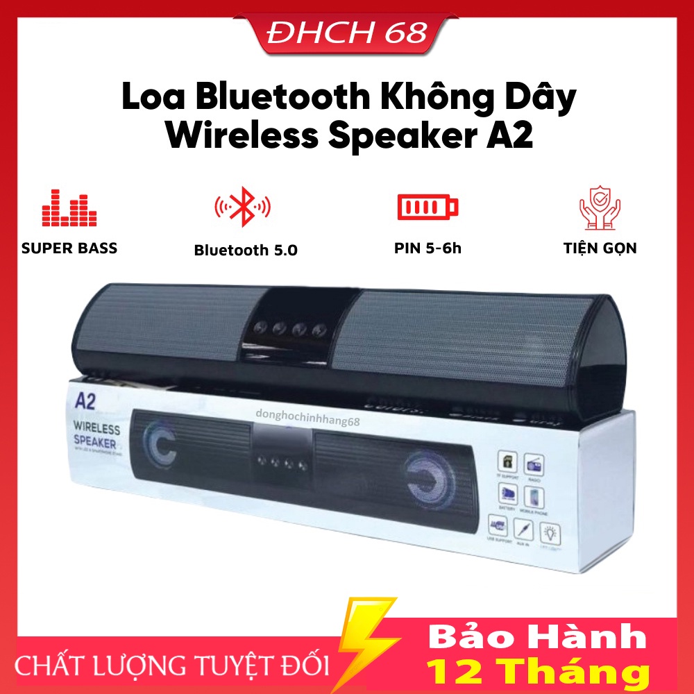 Loa Bluetooth Mini A2 Loa Bluetooth Nghe Nhạc Cực Hay Âm Bass Cực Đã Âm Thanh Đỉnh Hỗ Trợ Thẻ Nhớ Bảo Hành 12 Tháng