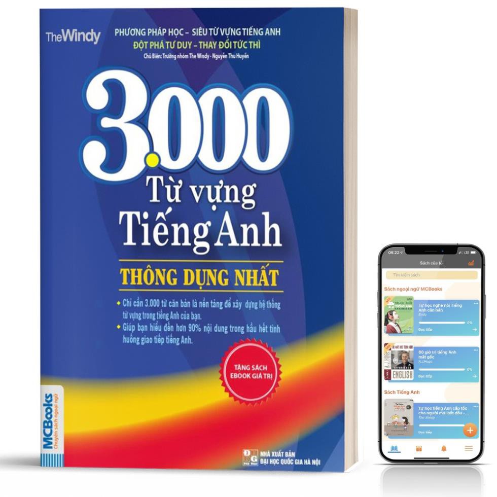 Sách - 3000 Từ Vựng Tiếng Anh Thông Dụng Nhất Dành Cho Người Học Cơ Bản [MCBOOKS]