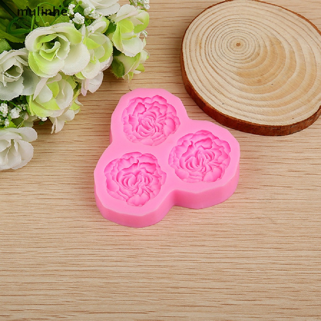 Khuôn Silicone Tạo Hình Hoa Mẫu Đơn Trang Trí Bánh Kem