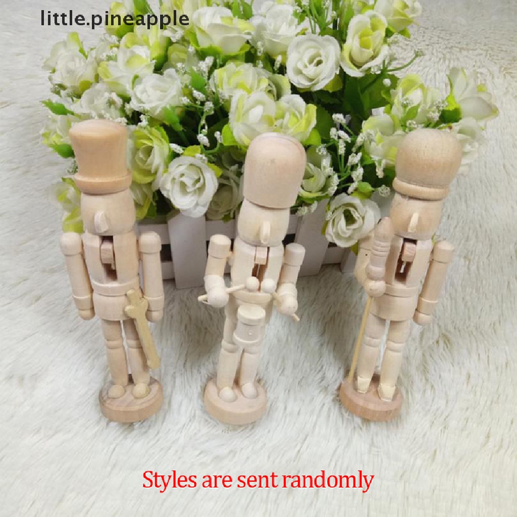 1 con rối gỗ Nutcracker 12cm DIY trang trí Giáng Sinh