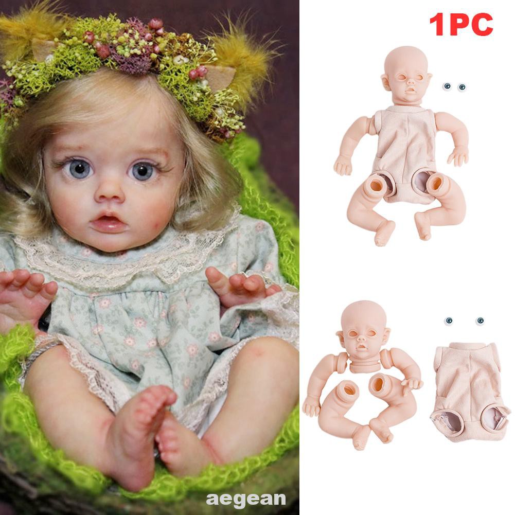 Parts Soft Lifelike Unpainted Real Touch Cloth Body Vinyl Head Reborn Baby Doll Kit