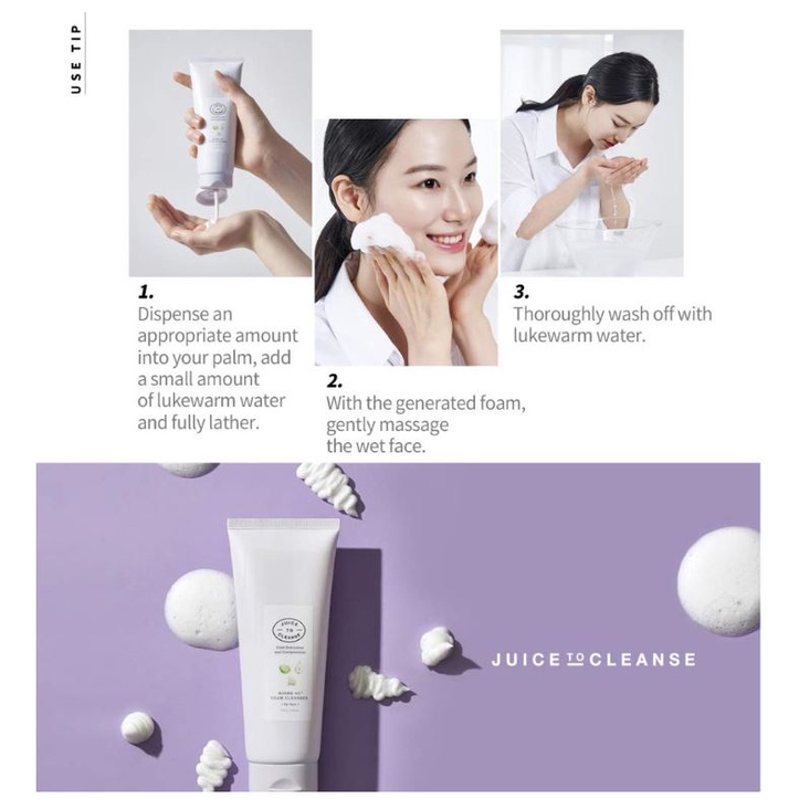 Sữa rửa mặt JUICE TO CLEANSE BIOME AC 150g dịu nhẹ làm sạch sâu cho mọi loại da