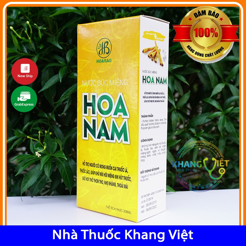 Nước Súc Miệng CAI THUỐC LÁ HOA NAM