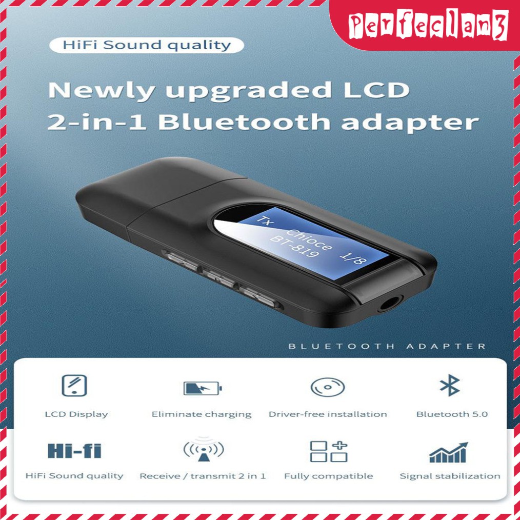 Usb Bluetooth 5.0 Dongle 3.5mm Dongle Cho Pc Tv Xe Hơi