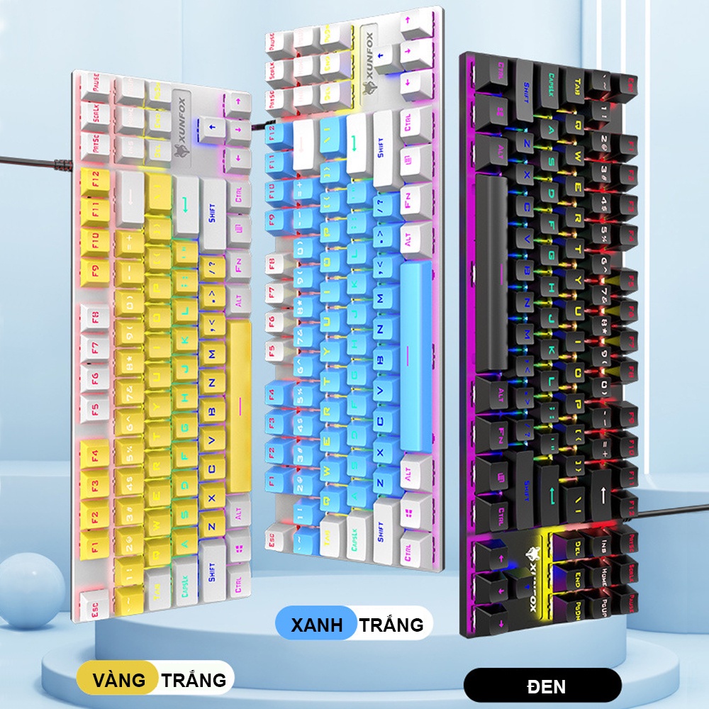 Bàn Phím Cơ Gaming K80 Blue Switch Led 10 Chế Độ Khác Nhau keycap thay dễ dàng | BigBuy360 - bigbuy360.vn