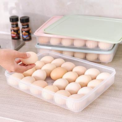 Hộp đựng trứng gà 24 quả có nắp tiện lợi