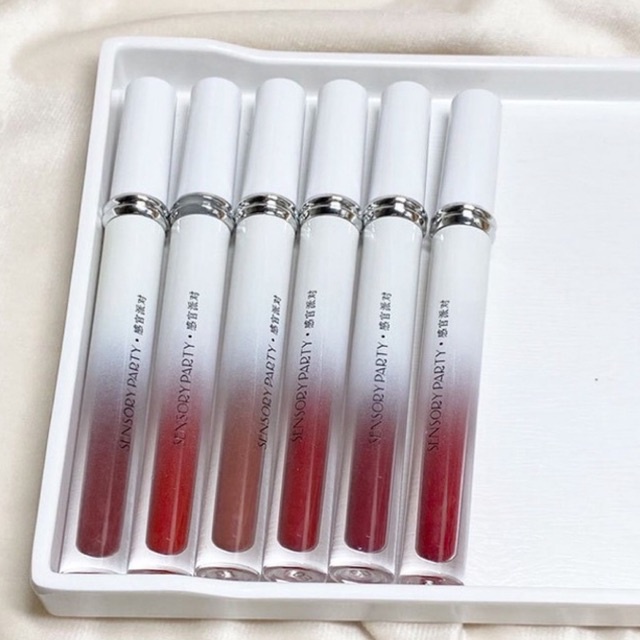 Set 3 Son Kem Siêu Lì Mịn SENSORY PARTY Nội Địa Trung