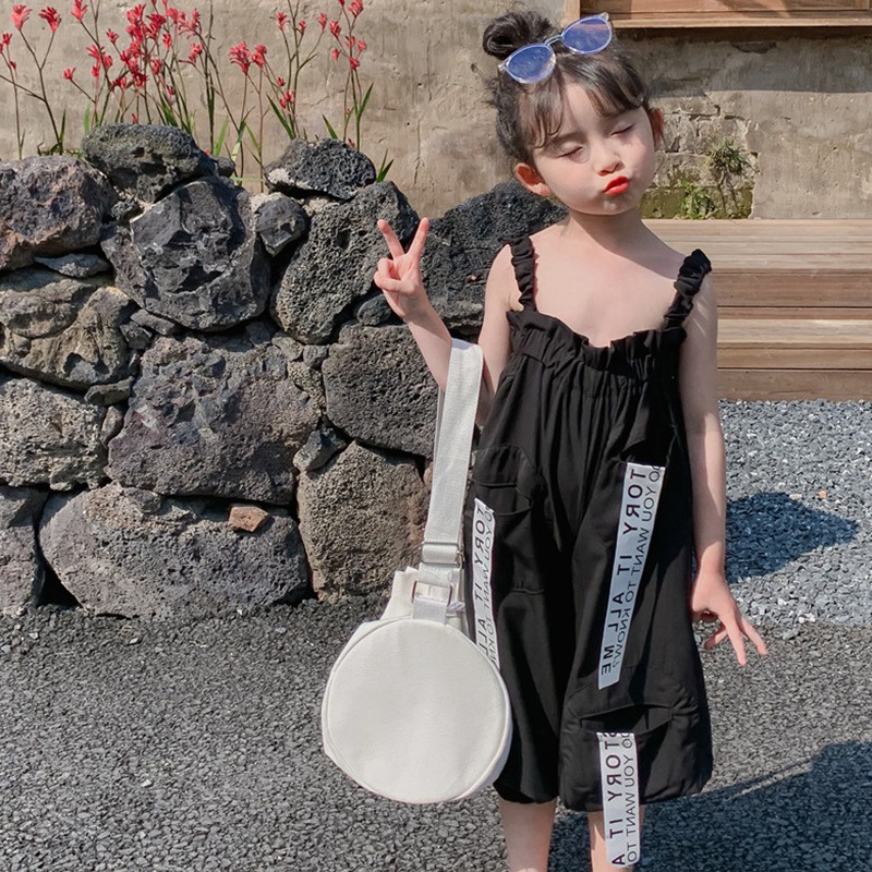 Bộ Áo Liền Quần Thời Trang Mùa Hè Hàn Quốc Cho Bé Gái