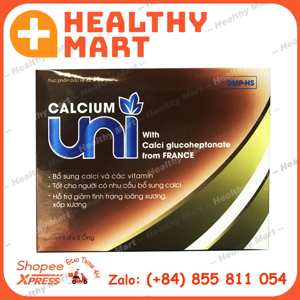 ✔️️️Calcium mẹ bầu Uni canxi hữu cơ NK Pháp H20 ống