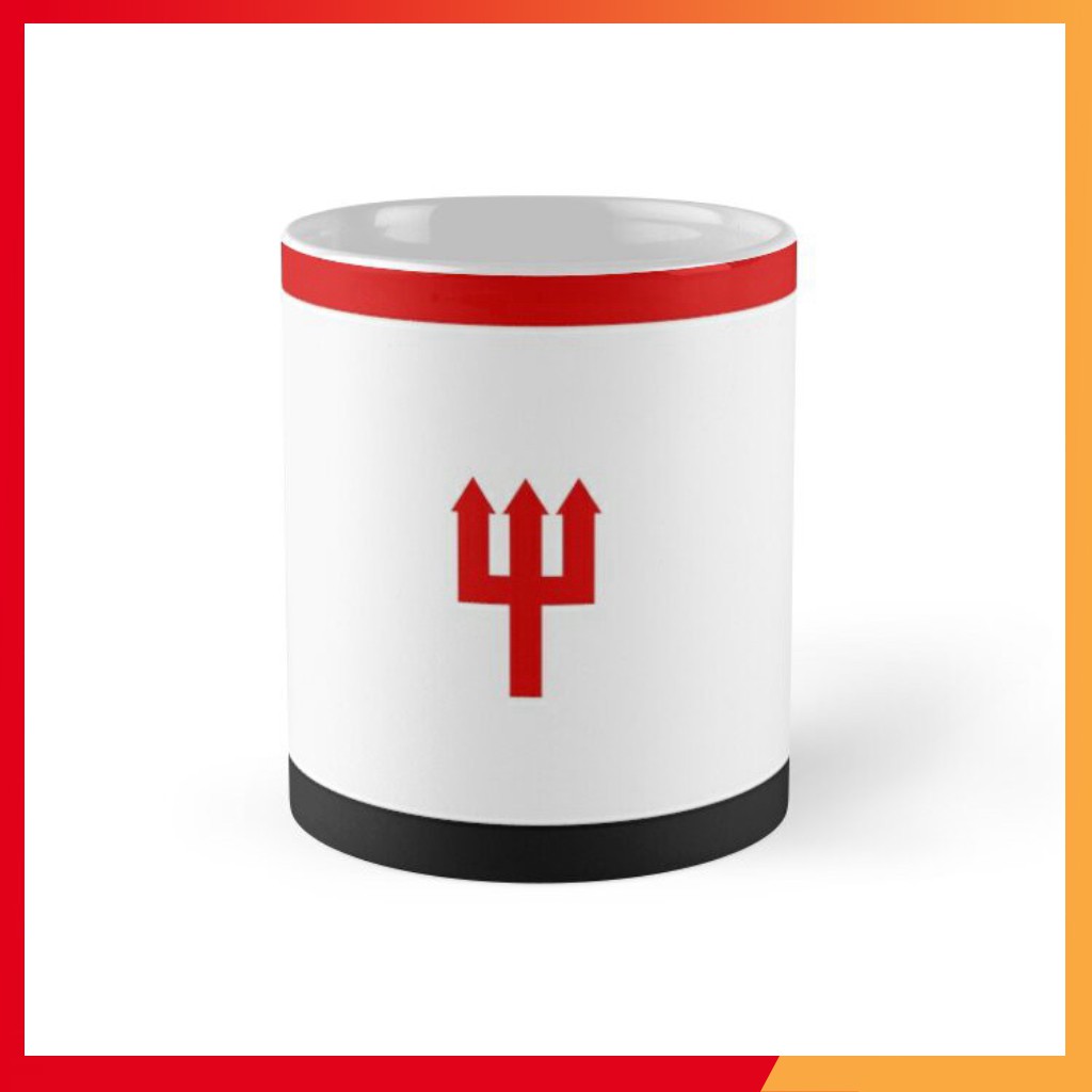 Cốc Sứ In Hình - Minimalistic Manchester United Trident Design - Red, White & Black - MSCS-IH94773 Chất L