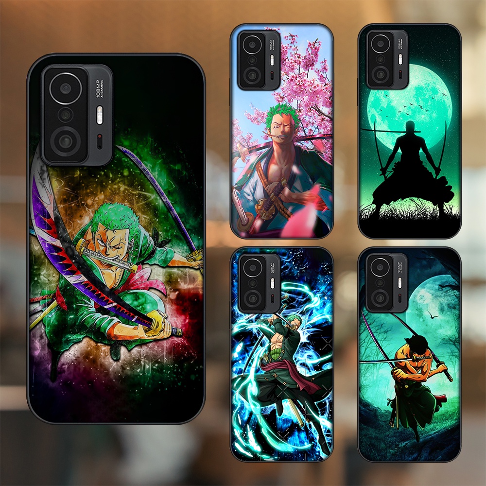 Ốp lưng Xiaomi 11T viền đen in hình Zoro One Piece