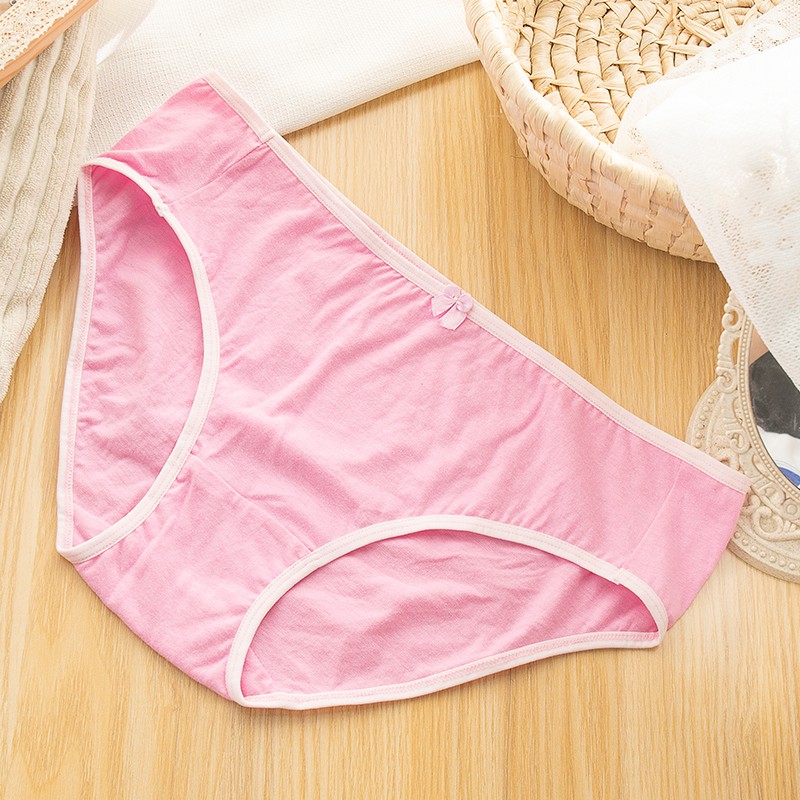 Quần lót cotton màu trơn thiết kế thoải mái cho nữ | BigBuy360 - bigbuy360.vn
