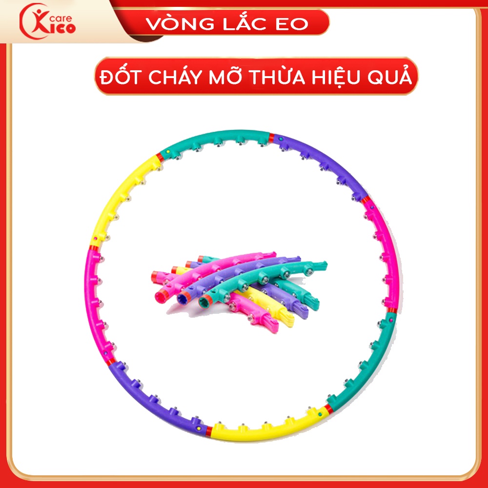 Vòng lắc eo massage Hula Hoop size lớn hạt từ tính, giảm mỡ bụng