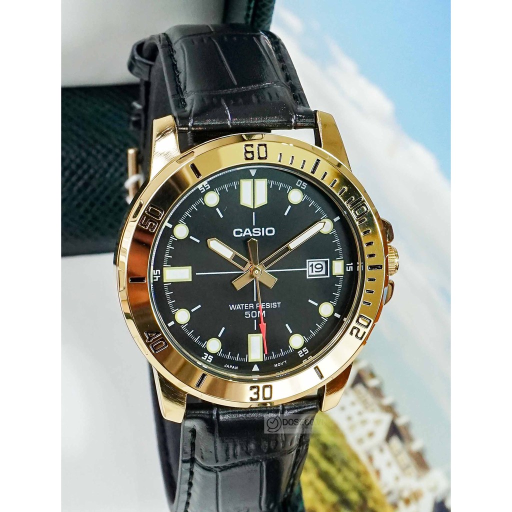 Đồng Hồ Nam Casio Standard MTP-VD01GL-1EVUDF Chính Hãng - Dây Da | Casio Standard MT