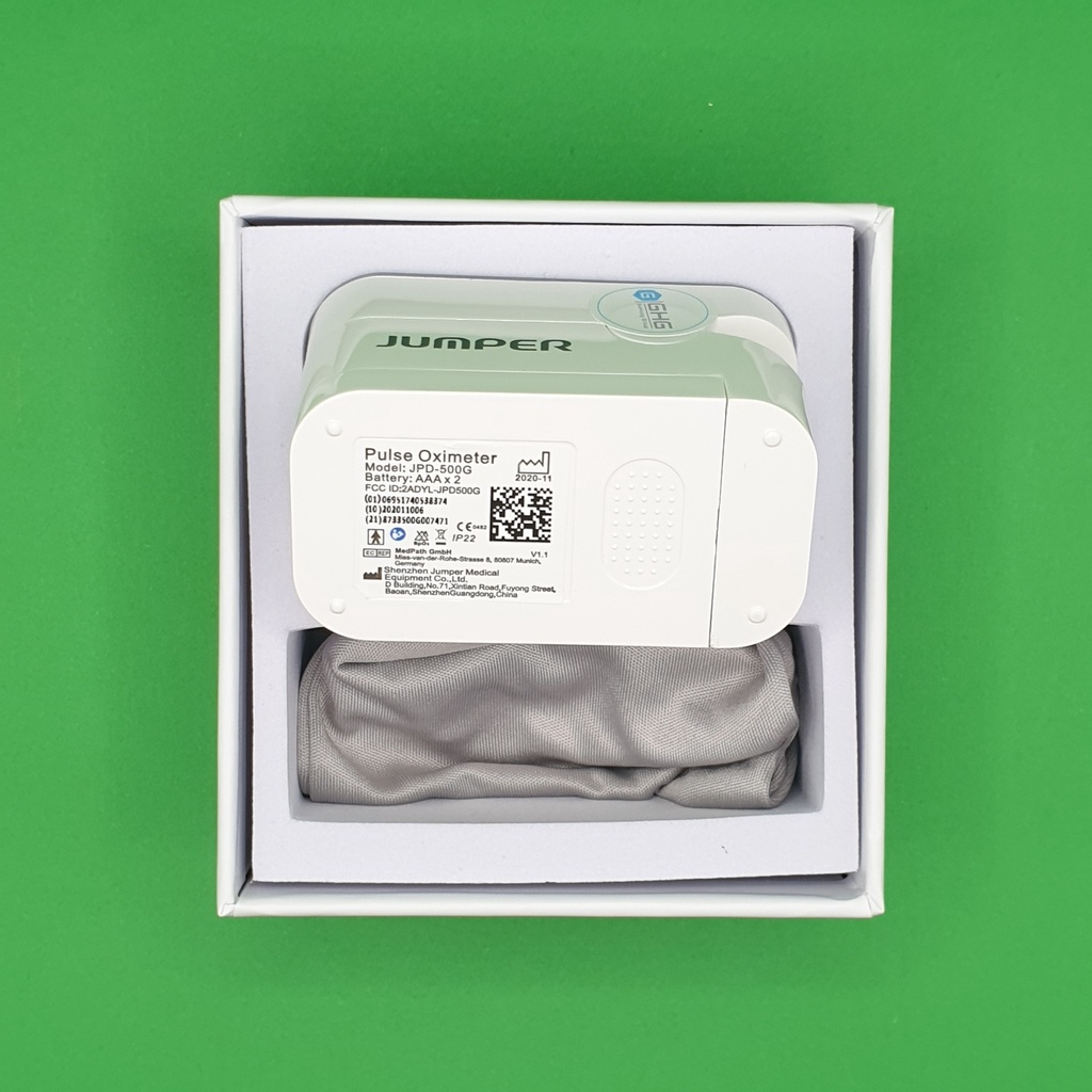 Máy đo nồng độ oxy máu và nhịp tim, chỉ số PI Jumper JPD-500G  Kết nối App - Spo2 beurer microlife