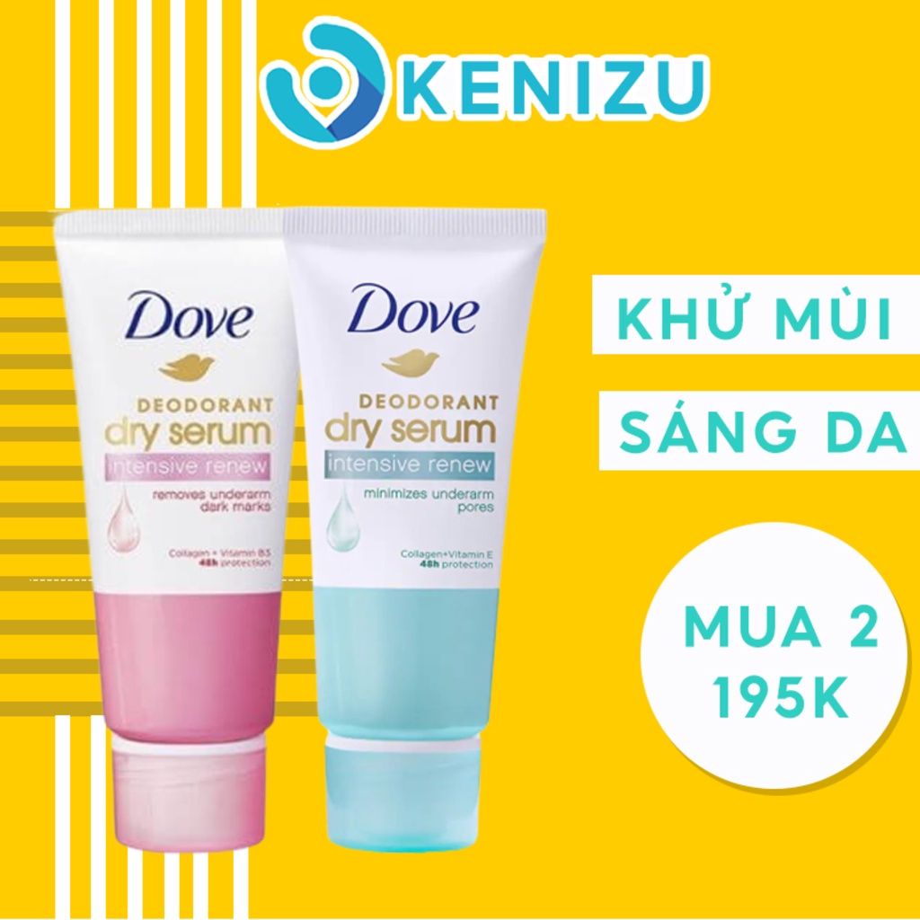 Kem khử mùi Dove tinh chất serum dưỡng sáng 50ml