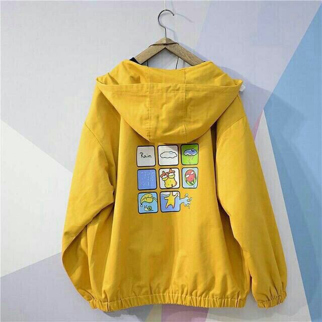 [Ảnh Thật]Áo Khoác Dù 2 Lớp Rain Siêu Cute Unisex Free Size Dưới 68kg AK10 | BigBuy360 - bigbuy360.vn