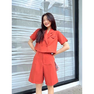 Set áo vest quần đùi ngố, set vest xinh, quần đùi ngố, áo vest, áo croptop