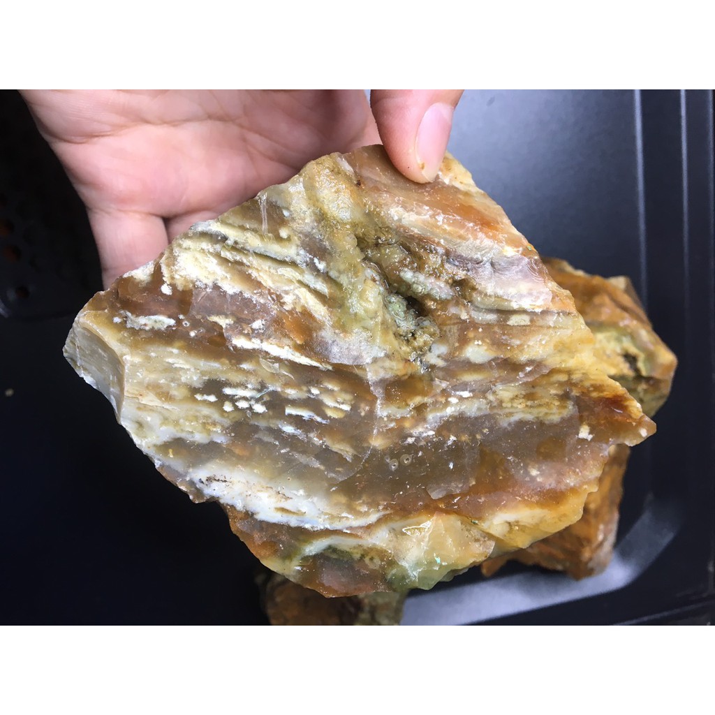 100GR Đá thô thanh tẩy màu cam ( Agate)