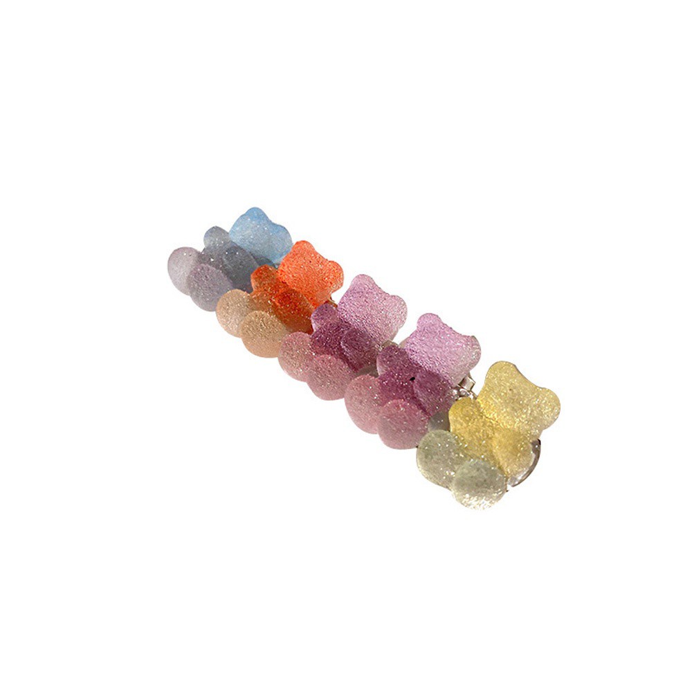 Kẹp Tóc Mỏ Vịt Màu Kẹo Hình Gấu Dễ Thương Phong Cách Hàn Quốc Cho Nữ