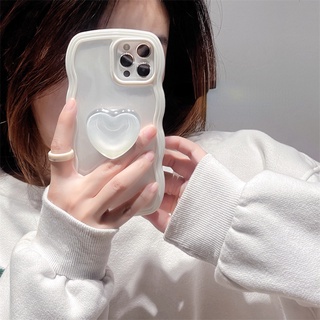 Ốp Điện Thoại Silicone Mềm Trong Suốt Họa Tiết Trái Tim Cho iPhone 14 13 Pro Max 12 11 Pro XS Max X XR