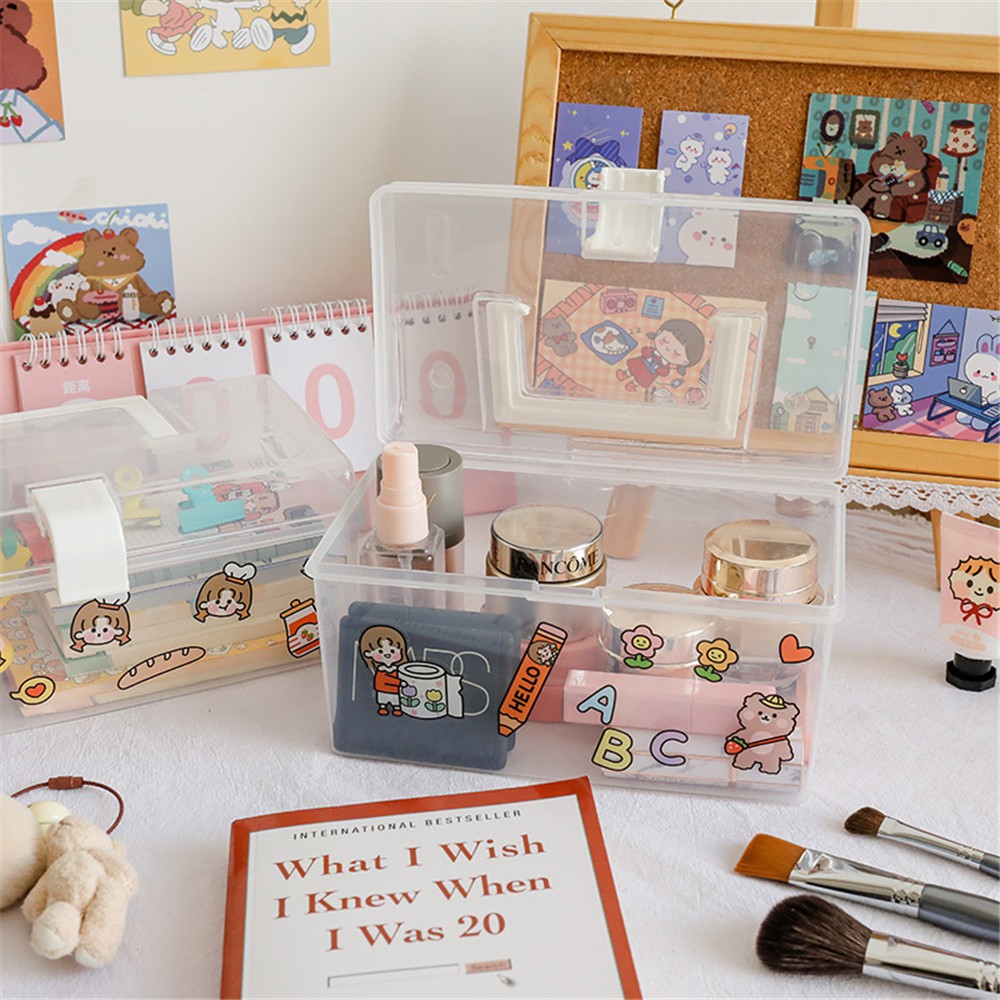 Hộp đựng đồ trong suốt di động chống bụi đa năng tiện dụng cho cửa / văn phòng