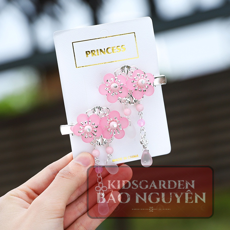 Kẹp tóc đẹp cho bé mẫu chuỗi cườm, hình lá, cổ trang/cosplay - KIDSGARDEN BẢO NGUYÊN