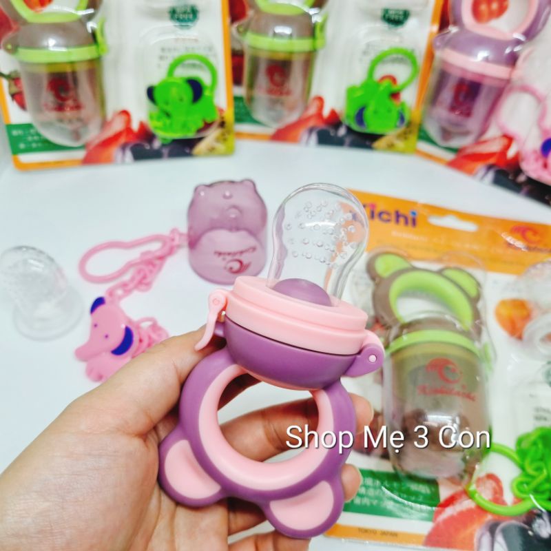 [Chính Hãng Đủ Giấy Tờ] Túi Nhai Ăn Dặm Chống Hóc Bằng Silicone Kichilachi Nhật Bản ( Đủ Phụ Kiện )