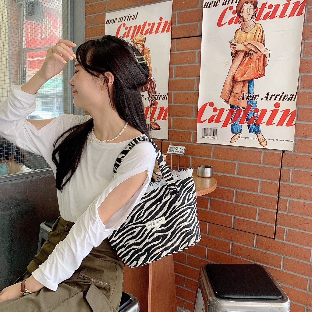 Túi Đựng Hộp Cơm Trưa In Họa Tiết Thời Trang Xinh Xắn Cho Nữ