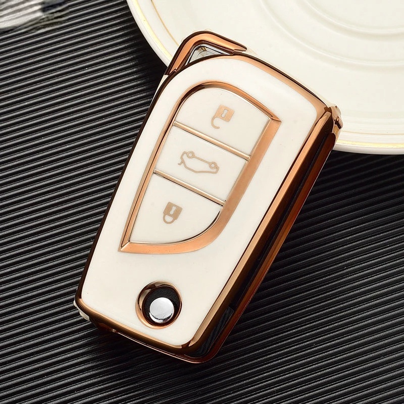 Mới Ốp Chìa Khóa Điều Khiển Từ Xa Cho Toyota Corolla Camry CHR C-HR RAV4 Prius Altis Land Cruiser Prado