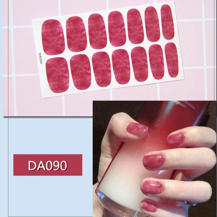 Bộ nail sticker 14 miếng dán móng tay trang trí 3D xinh xắn DA081-DA100 chống thấm nước