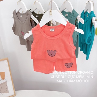 BỘ BA LỖ GẤU CHO BÉ COTTON SIÊU MÁT