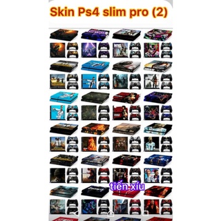 dán skin lụa ps4 slim/ Ps4 pro trang trí máy PS4