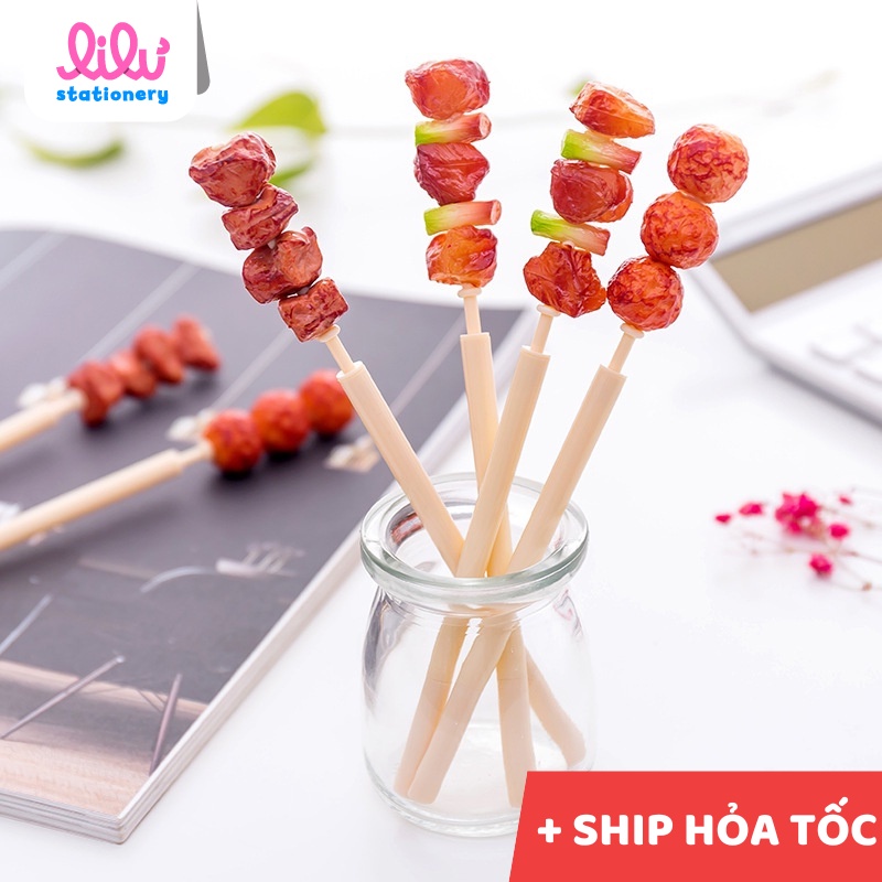 Bút bi nước xanh đen tùy đợt hàng mô phỏng thịt xiên nướng độc đáo hài hước