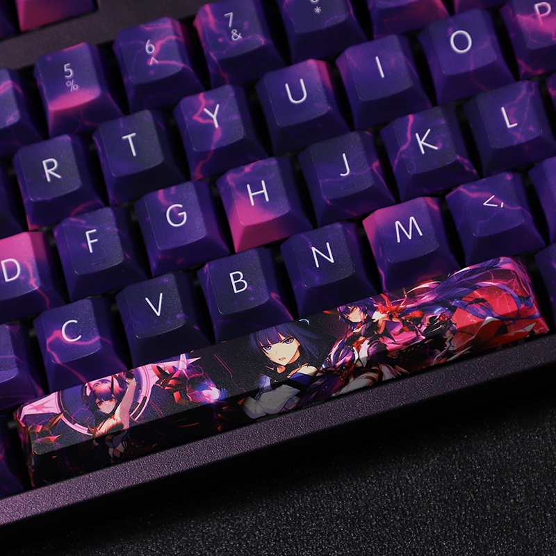 Raiden Mei  theme keycaps  Honkai Impact 3 PBT Dye-Thăng hoa Bàn phím cơ học Keycaps Hai chiều Royal Sister Cá nhân hóa Keycaps Cherry hồ sơ 108 Phím