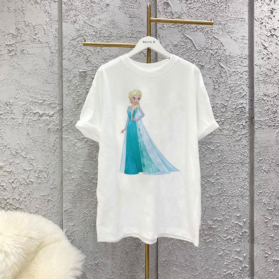 Áo Thun Phim Hoạt Hình Elsa Frozen Nữ Hoàng Băng Giá ( Có Size Trẻ Em ) 21.25