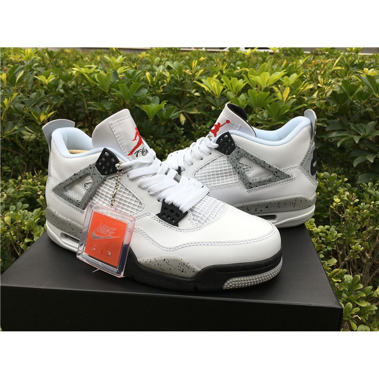 Jordan 4 Trắng White Cement