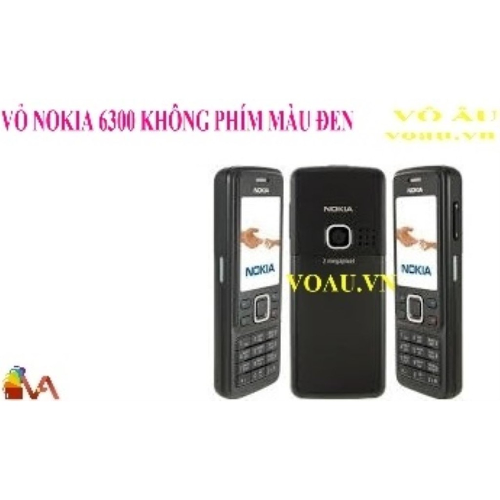 VỎ NOKIA 6300 KHÔNG PHÍM MÀU ĐEN